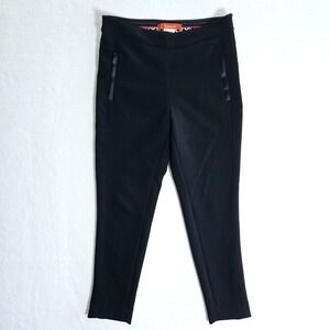 Anthropologie Cartonnier Pants Womens Black Size 6P Zipped Pockets Stretch Knit
